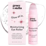 Under Eye Brightener with Rose Quartz Rollerball – Centella Asiatica & Caffeine Under Eye Serum for Dark Circles & Puffiness | Travel Essentials, Gifts for Women, Vegan | 15ml / 0.51 fl. oz