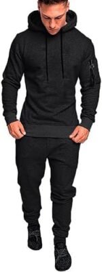 Men’s 2-Piece Sweatsuit Set – Hoodie & Jogger Tracksuit for Casual Sports and Activewear