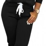 Women's 2-Piece Tracksuit Set – Hoodie & Patchwork Jogger Pants