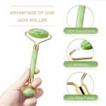 3-in-1 Natural Jade Roller & Gua Sha Set – Face and Eye Ice Roller for Cooling Facial Massage & Skin Care - Image 4