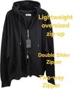 Oversized Women's Zip-Up Hoodie – Lightweight Soft Drop Shoulder Sweatshirt Jacket - Image 6