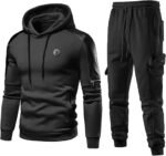 Men’s 2-Piece Tracksuit Set – Hoodie Pullover & Jogger Pants for Casual Sports and Activewear