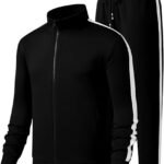 Men’s 2-Piece Tracksuit Set – Full-Zip Sweatshirt & Jogger Sweatpants