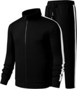 Men’s 2-Piece Tracksuit Set – Full-Zip Sweatshirt & Jogger Sweatpants