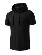 Men’s Short Sleeve Hoodie – Lightweight Cotton Hooded T-Shirt with Pocket - Image 4