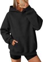 Women's Oversized Fleece Hoodie Sweatshirt – Long Sleeve Pullover with Pocket