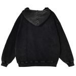 Unisex Vintage Acid Wash Zip-Up Hoodie – Oversized Streetwear Sweatshirt with Hood - Image 4
