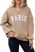 Women's Oversized Fleece Sweatshirt – Long Sleeve Crewneck Pullover - Image 2
