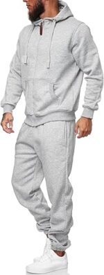 Men’s 2-Piece Jogging Tracksuit Set – Hoodie & Long Sleeve Zipper Sweatshirt with Jogger Pants - Image 3
