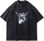 Unisex Oversized Graphic T-Shirt – Vintage Streetwear Cotton Short Sleeve Casual Tee