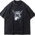 Unisex Oversized Graphic T-Shirt – Vintage Streetwear Cotton Short Sleeve Casual Tee