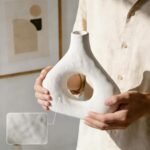 DOWAN Ceramic Vase Set of 2 – Modern Farmhouse Decorative Vases - Image 3