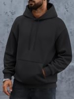 Men’s Oversized Hoodie – Fall & Winter Fleece Pullover Sweatshirt with Drawstring Hood and Pockets - Image 5