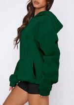 onlypuff Women Pullover Sweatshirt Long Sleeve Hoodies Kangaroo Pocket Fleece Basic Sweater - Image 4