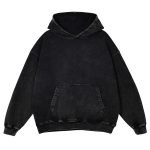 Men’s Vintage Oversized Hoodie – Acid Wash Cotton Pullover Streetwear Sweatshirt