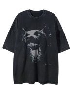 Men's Graphic Tees Shirt Unisex Short Sleeve Cotton Vintage Oversized Shirts Loose Streetwear Casual Tee Top