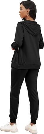 Women's 2-Piece Tracksuit Set – Hoodie & Patchwork Jogger Pants - Image 3
