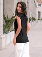 Womens Tops Casual Dressy Lace Summer Tee 2026 Cap Sleeve T Shirts Cute Basic Trendy Fashion Spring Outfits - Image 4