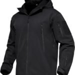 Men’s Tactical Softshell Jacket Waterproof Fleece-Lined Ski Snow Winter Windbreaker