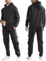 Men’s 2-Piece Tracksuit Set – Hoodie Pullover & Jogger Pants for Casual Sports and Activewear - Image 2