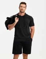 Men’s Short Sleeve Hoodie – Lightweight Cotton Hooded T-Shirt with Pocket - Image 6