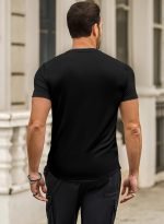 Men’s Muscle Fit Short Sleeve T-Shirt – Slim Fitted Crew Neck Longline Tee for Gym & Workout - Image 4