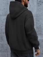 Men’s Oversized Hoodie – Fall & Winter Fleece Pullover Sweatshirt with Drawstring Hood and Pockets - Image 4