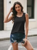 Womens Loose Fit Casual Flowy Tank Tops Square Neck Trendy Sleeveless Summer Tops Clothes Spring Outfits 2026 - Image 2