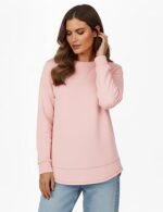 Women's Long Sleeve Crewneck Sweatshirt – Loose Fit Pullover Tunic Top - Image 4
