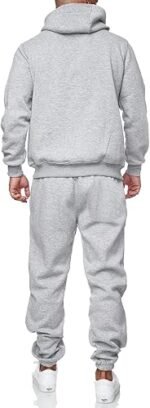 Men’s 2-Piece Jogging Tracksuit Set – Hoodie & Long Sleeve Zipper Sweatshirt with Jogger Pants - Image 4