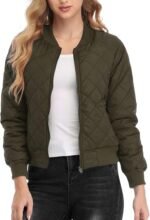Zeagoo Women's Varsity Bomber Jacket – Lightweight Button-Down Short Spring Fashion Jacket with Pockets 2026