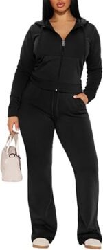 Women's 2-Piece Zip-Up Hoodie & Jogger Set – Long Sleeve Casual Sweatsuit