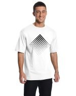 Mens Graphic T-Shirts Triangle Geometric Gradient Art Short Sleeve Summer Top Crewneck Casual Tees for Men White - Image 7