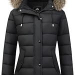 Women's Long Winter Puffer Coat – Thickened Down Jacket with Waterproof Fabric & Removable Faux Fur Hood