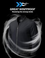 MAGCOMSEN Men's Bomber Jacket Lightweight Casual Zip Up Windbreaker Spring Fall Golf Coat with Pockets - Image 4