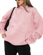 Women's Fleece Hoodie Sweatshirt – Long Sleeve Loose Pullover with Pocket - Image 2