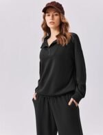 Women's 2Piece Tracksuit Set – ZipUp Sweatshirt & Jogger Sweatpants Outfit - Image 2