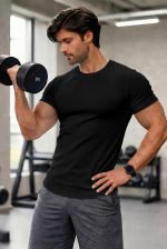 Men’s Muscle Fit Short Sleeve T-Shirt – Slim Fitted Crew Neck Longline Tee for Gym & Workout - Image 6