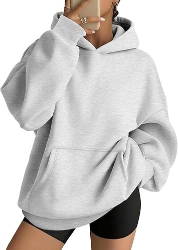 71KOP6o9byL._AC_SY500_ Women's Oversized Fleece Hoodie Sweatshirt – Trendy Long Sleeve Pullover - Image 1