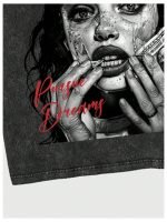 Men’s Vintage Graphic T-Shirt – Figure Letter Print Casual Short Sleeve Crew Neck Streetwear Tee - Image 4