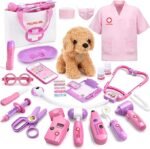 Meland Toy Doctor Kit for Girls – Pretend Play Doctor Set with Dog & Accessories