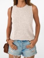 Womens Tank Tops Sleeveless Tunic Shirts Summer Fashion Basic Soft Clothes 2026 Casual Trendy Vacation Spring Outfits - Image 5