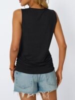 Womens Tank Tops 2026 Square Neck Ruched Sleeveless Summer Casual Basic Tops for Vacation Daily Wear Trendy - Image 4