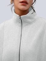 Women's Quarter Zip Oversized Fleece Sweatshirt – Mock Neck Pullover Hoodie - Image 5