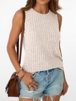 Womens Tank Tops Sleeveless Tunic Shirts Summer Fashion Basic Soft Clothes 2026 Casual Trendy Vacation Spring Outfits - Image 2