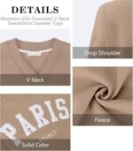 Women's Oversized Fleece Sweatshirt – Long Sleeve Crewneck Pullover - Image 6