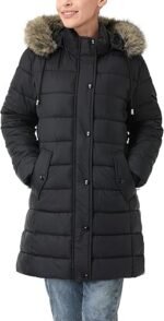 Women's Long Winter Puffer Coat – Thickened Down Jacket with Waterproof Fabric & Removable Faux Fur Hood - Image 2