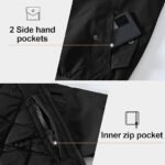 Gopune Men's Windproof Bomber Jacket Warm Water Resistant Windbreaker Winter Outwear Quilted Jackets Coats - Image 6