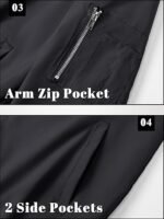 Men’s Lightweight Bomber Jacket – Casual Windbreaker with Zipper and Pockets - Image 7
