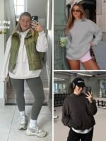 Women's Oversized Fleece Hoodie Sweatshirt – Long Sleeve Pullover with Pocket - Image 3